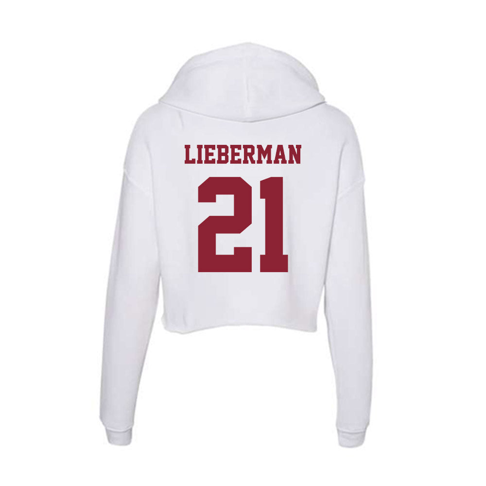  - NCAA Men's Ice Hockey : Charlie Lieberman - Women's Crop Fleece Hoodie-1