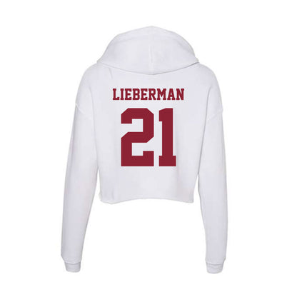  - NCAA Men's Ice Hockey : Charlie Lieberman - Women's Crop Fleece Hoodie-1