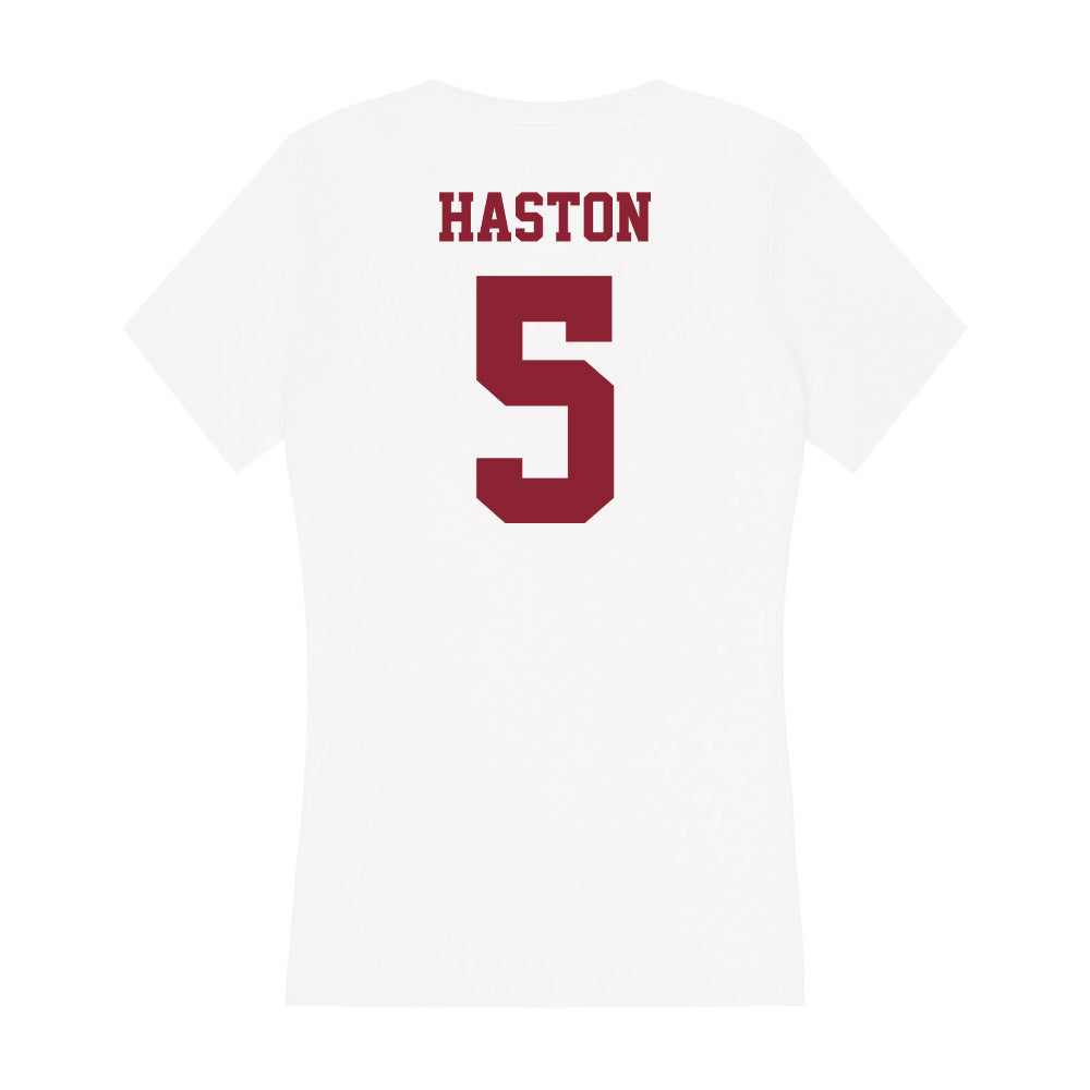 UMass - NCAA Football : Ahmad Haston - Women's V-Neck T-Shirt-1