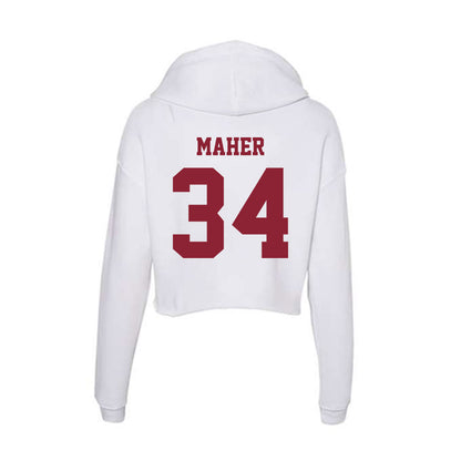  - NCAA Men's Lacrosse : Liam Maher - Women's Crop Fleece Hoodie-1