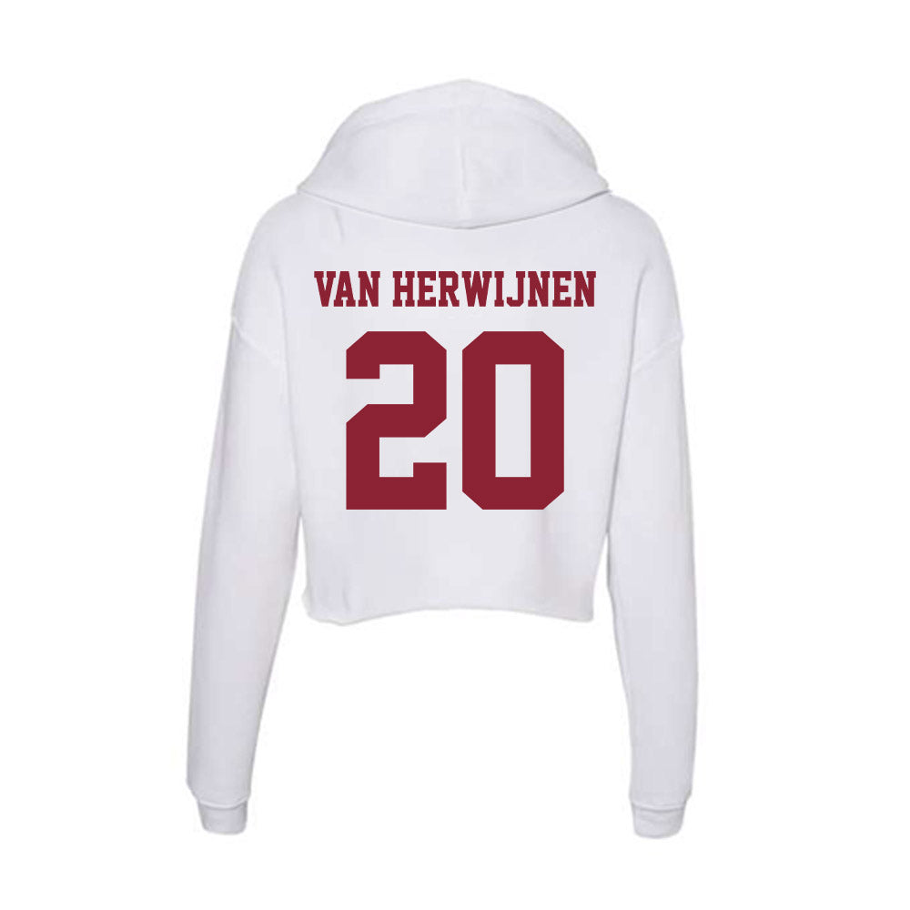 UMass - NCAA Women's Field Hockey : Myrte van Herwijnen - Women's Crop Fleece Hoodie-1