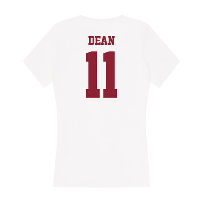 UMass - NCAA Men's Lacrosse : Jordan Dean - Women's V-Neck T-Shirt-1