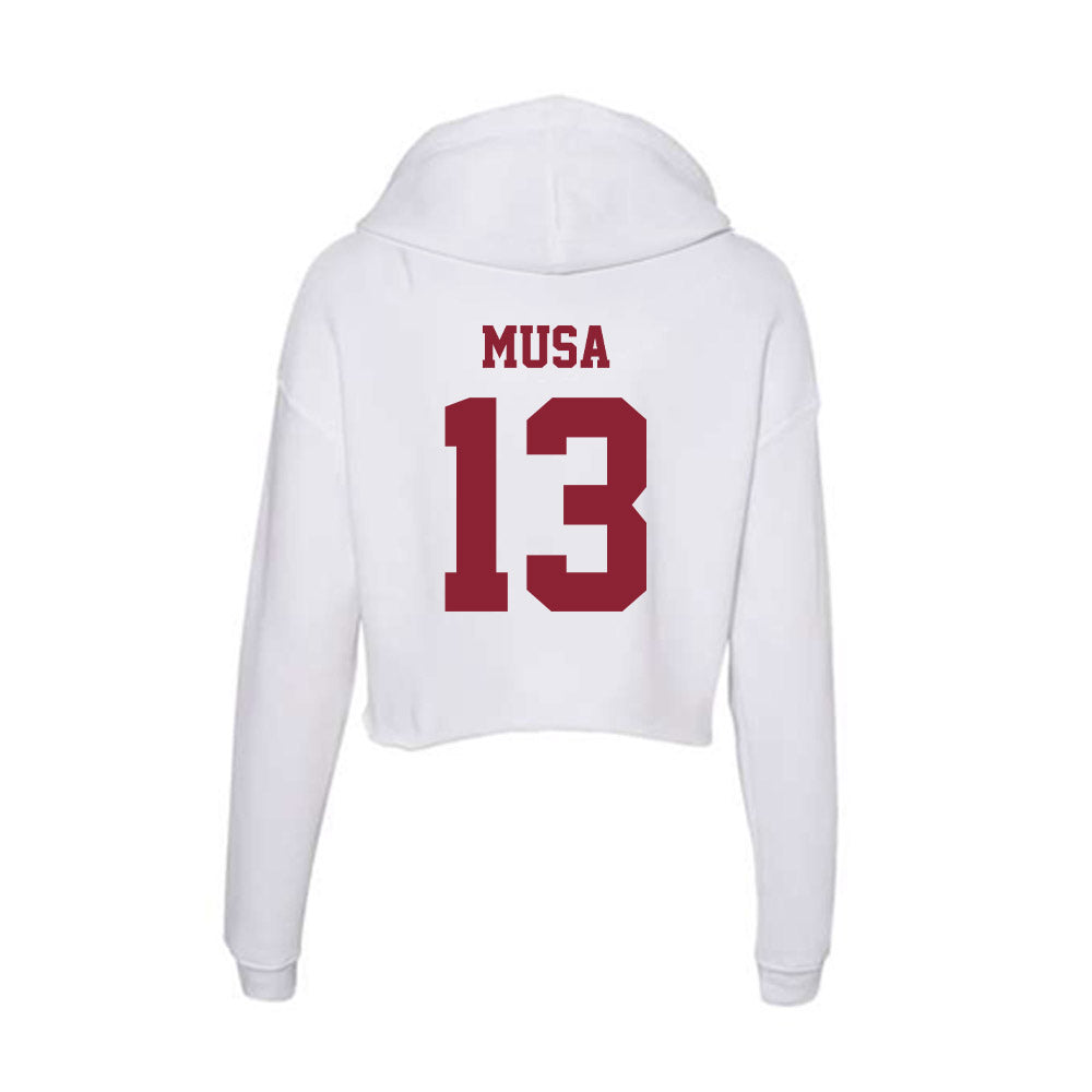  - NCAA Men's Ice Hockey : Joey Musa - Women's Crop Fleece Hoodie-1