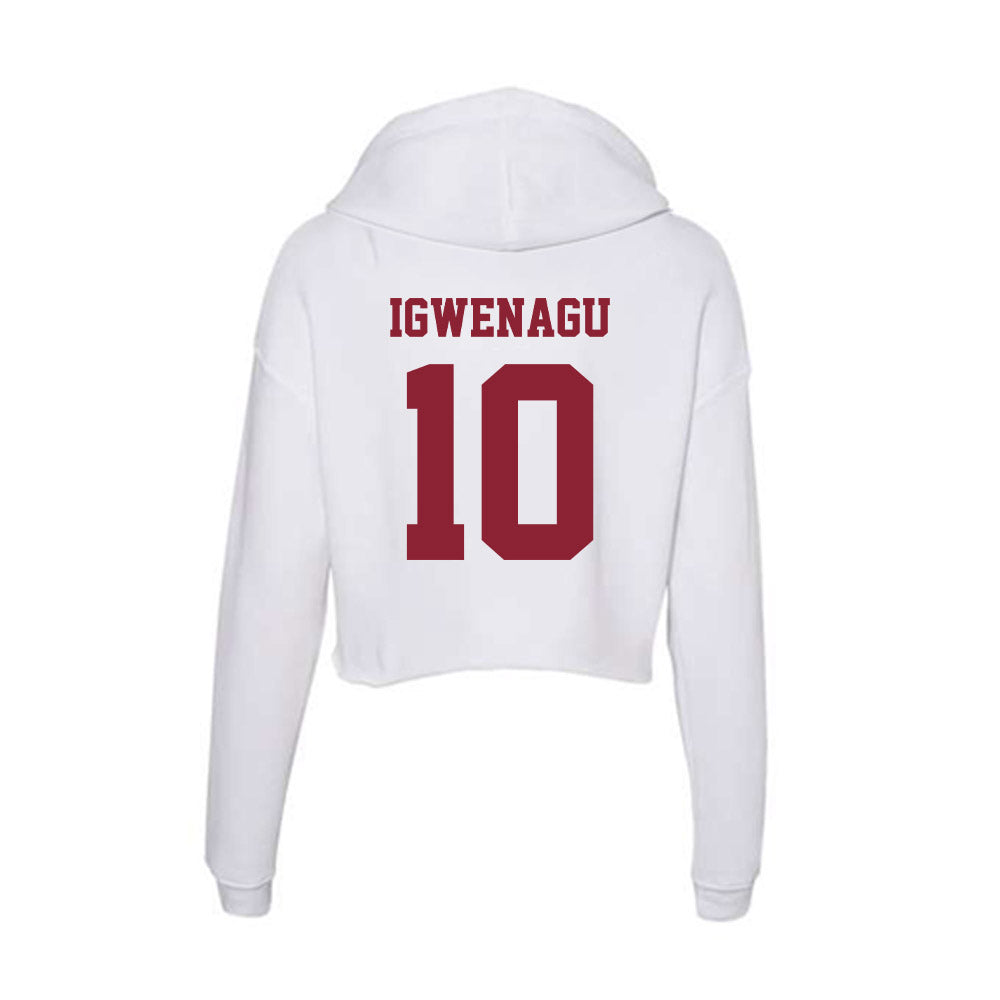  - NCAA Football : Zukudo Igwenagu - Women's Crop Fleece Hoodie-1