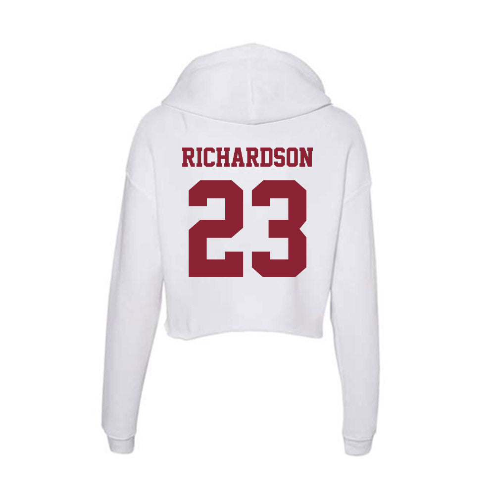  - NCAA Softball : Taylor Richardson - Women's Crop Fleece Hoodie-1