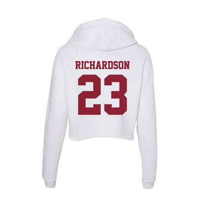  - NCAA Softball : Taylor Richardson - Women's Crop Fleece Hoodie-1