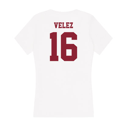 UMass - NCAA Men's Soccer : Shane Velez - Women's V-Neck T-Shirt-1