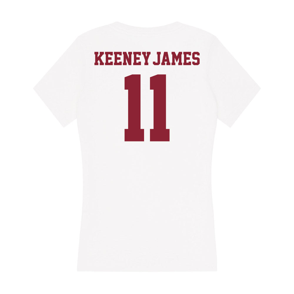 UMass - NCAA Football : Jakobie Keeney-James - Women's V-Neck T-Shirt-1