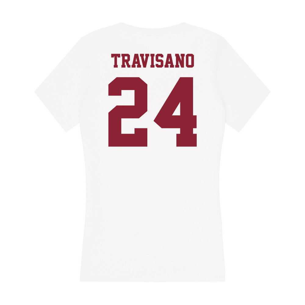 UMass - NCAA Baseball : Matt Travisano - Women's V-Neck T-Shirt-1