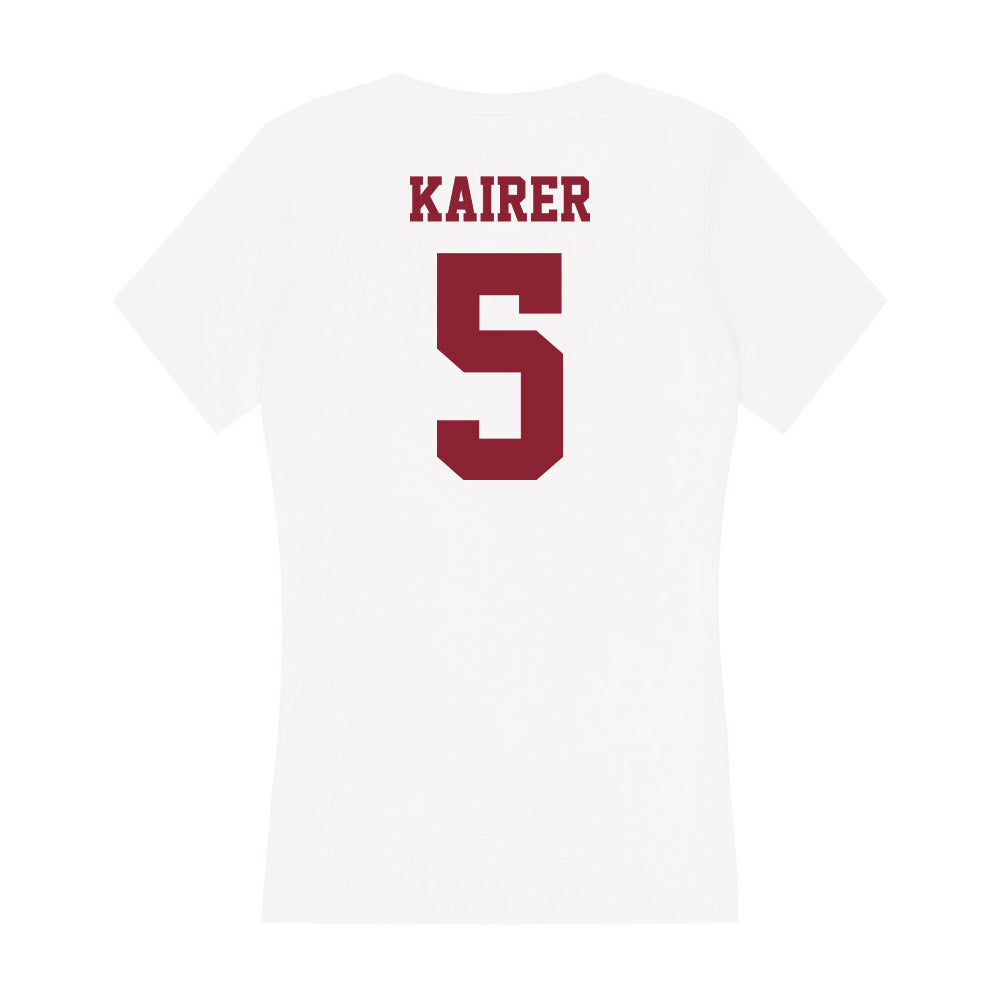 UMass - NCAA Softball : Riley Kairer - Women's V-Neck T-Shirt-1