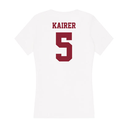 UMass - NCAA Softball : Riley Kairer - Women's V-Neck T-Shirt-1