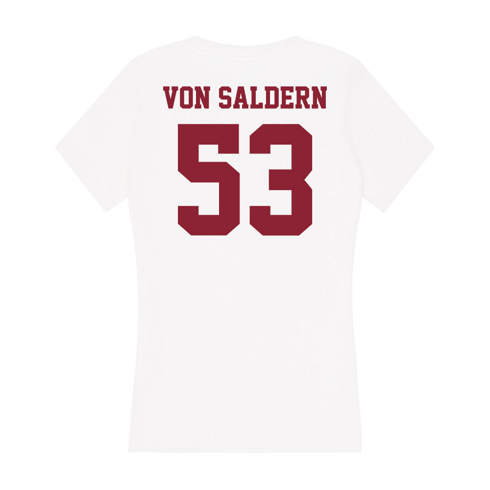 UMass - NCAA Football : Magnus Von Saldern - Women's V-Neck T-Shirt-1