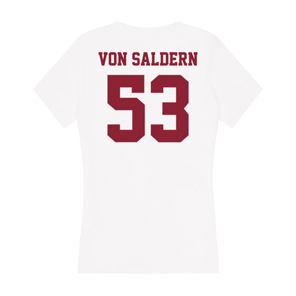 UMass - NCAA Football : Magnus Von Saldern - Women's V-Neck T-Shirt-1