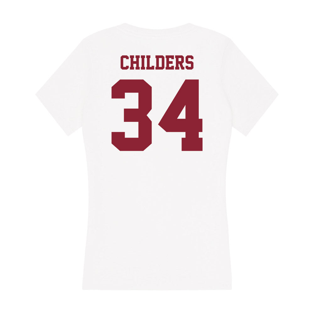 UMass - NCAA Women's Basketball : Avery Childers - Women's V-Neck T-Shirt-1