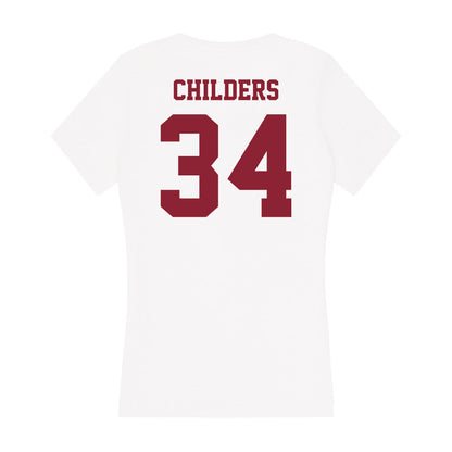 UMass - NCAA Women's Basketball : Avery Childers - Women's V-Neck T-Shirt-1