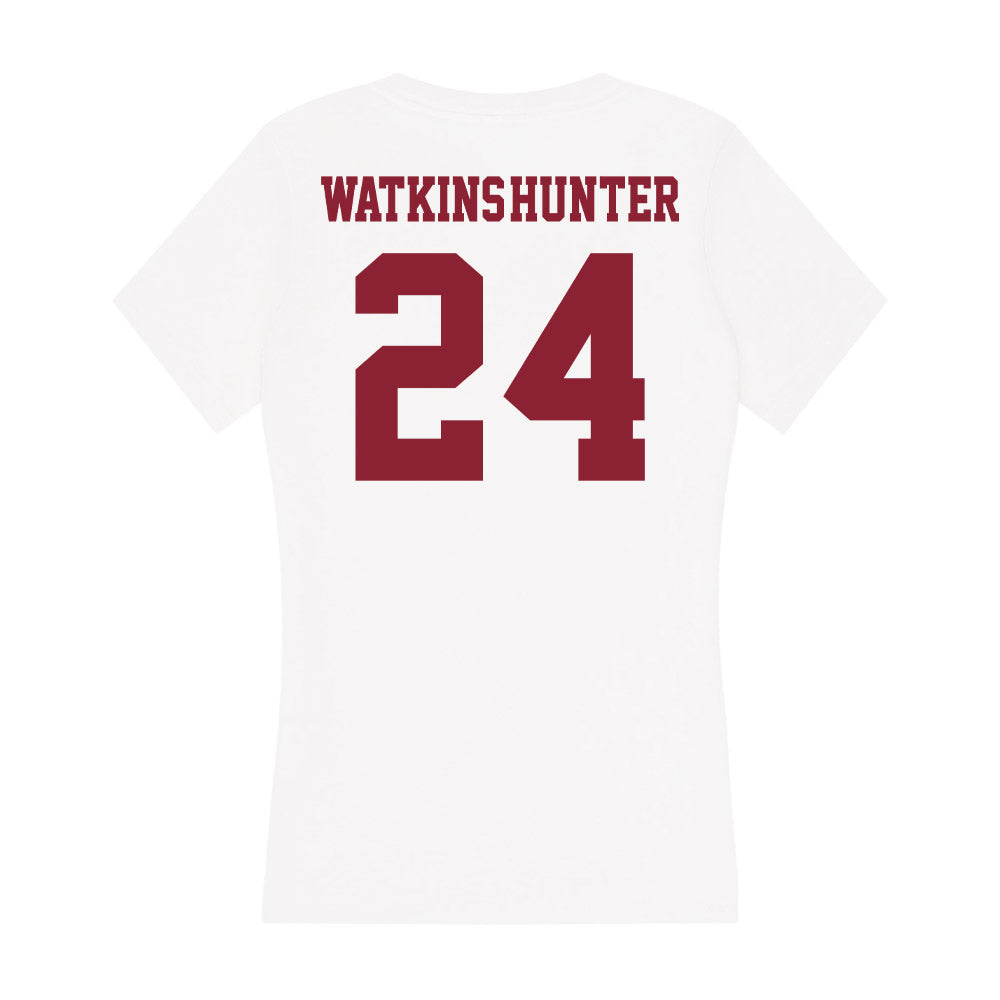 UMass - NCAA Football : Kamren Watkins-Hunter - Women's V-Neck T-Shirt-1