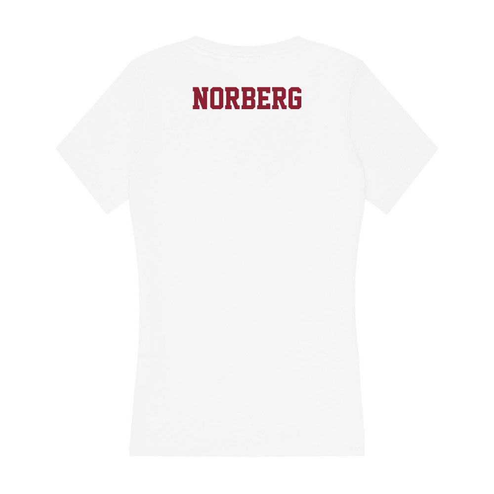 UMass - NCAA Men's Cross Country : Michael Norberg - Women's V-Neck T-Shirt-1