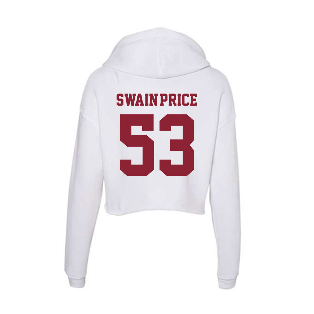  - NCAA Football : Sahnai Swain-Price - Women's Crop Fleece Hoodie-1