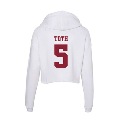  - NCAA Baseball : Michael Toth - Women's Crop Fleece Hoodie-1