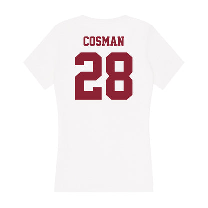 UMass - NCAA Men's Ice Hockey : Bo Cosman - Women's V-Neck T-Shirt-1