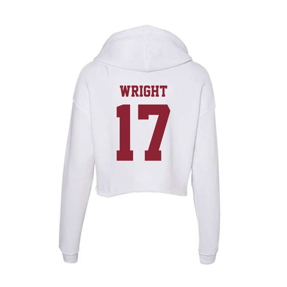 UMass - NCAA Men's Soccer : Braeden Wright - Women's Crop Fleece Hoodie-1