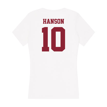 UMass - NCAA Baseball : Carter Hanson - Women's V-Neck T-Shirt-1