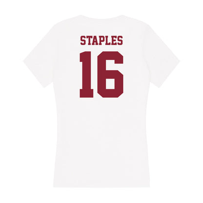 UMass - NCAA Football : Noah Staples - Women's V-Neck T-Shirt-1