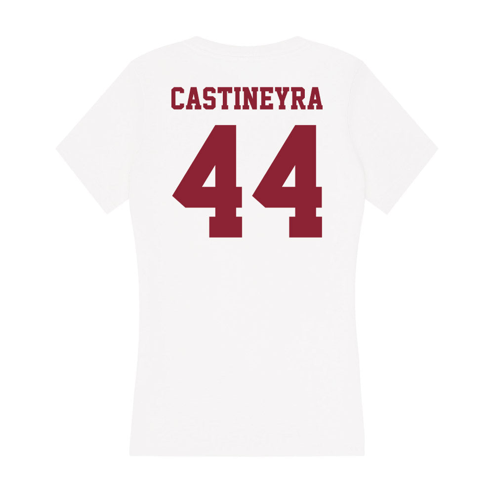 UMass - NCAA Men's Basketball : Rollie Castineyra - Women's V-Neck T-Shirt-1