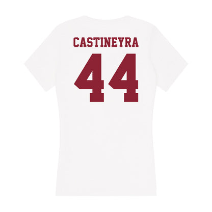 UMass - NCAA Men's Basketball : Rollie Castineyra - Women's V-Neck T-Shirt-1