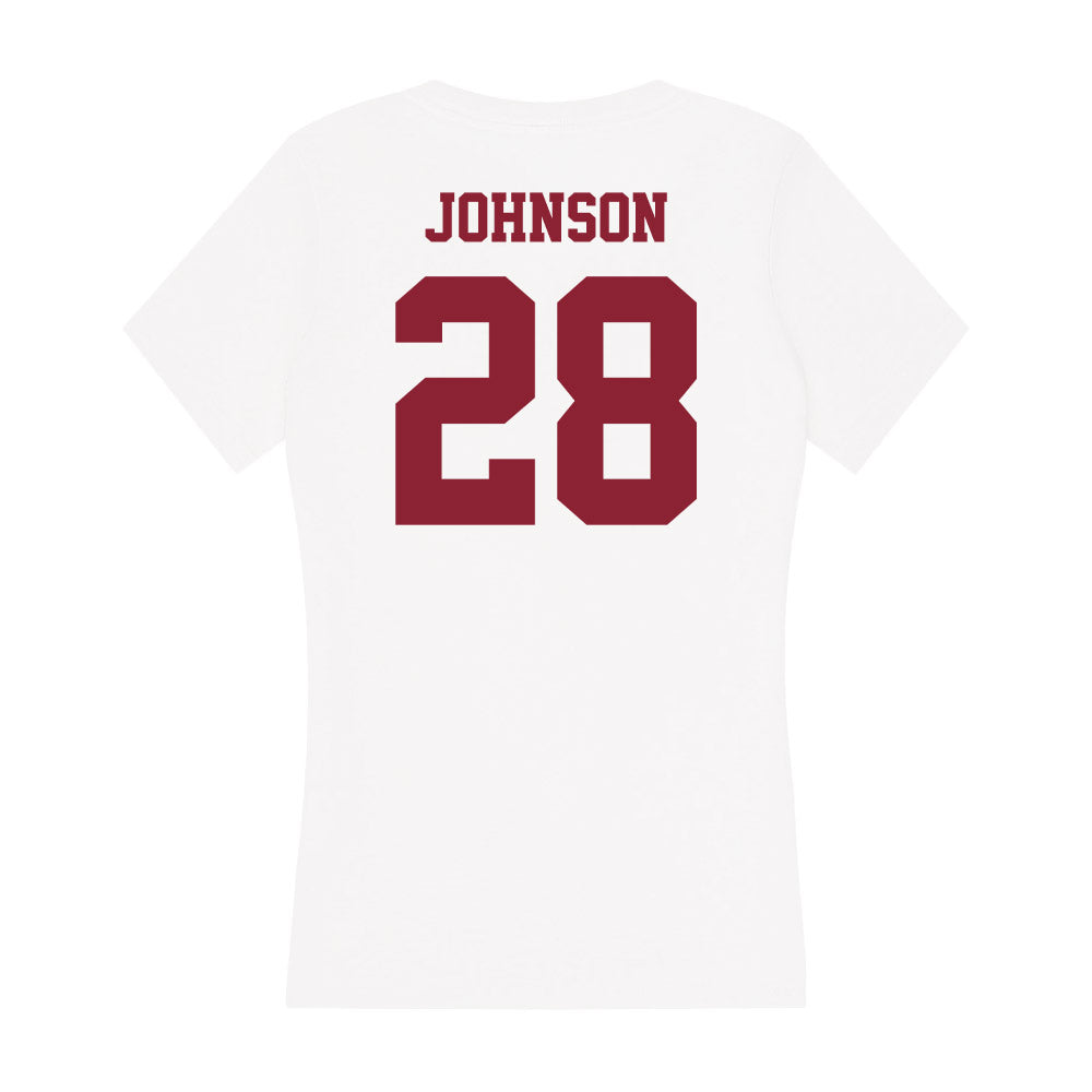 UMass - NCAA Men's Lacrosse : Xander Johnson - Women's V-Neck T-Shirt-1