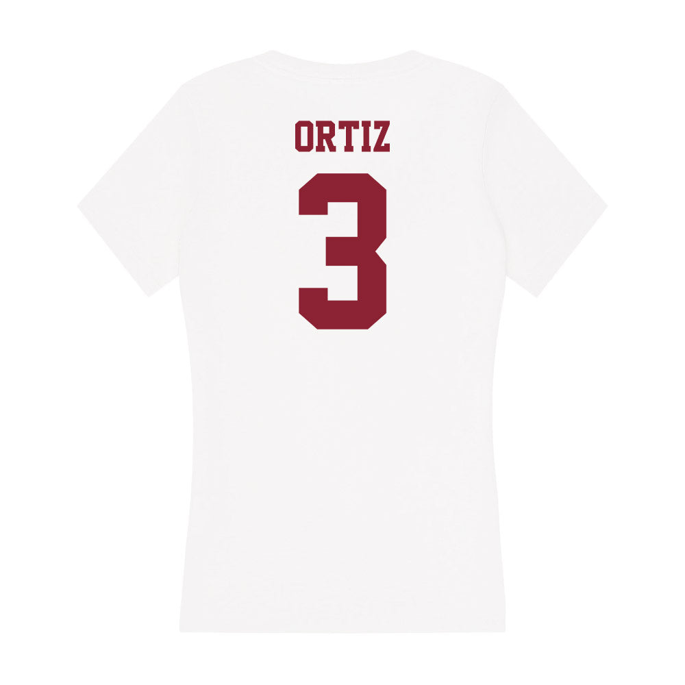 UMass - NCAA Football : Steven Ortiz - Women's V-Neck T-Shirt-1