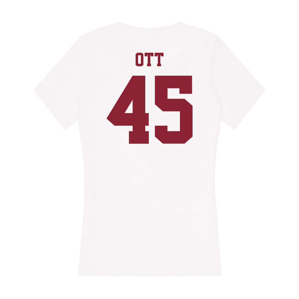 UMass - NCAA Football : Kyle Ott - Women's V-Neck T-Shirt-1