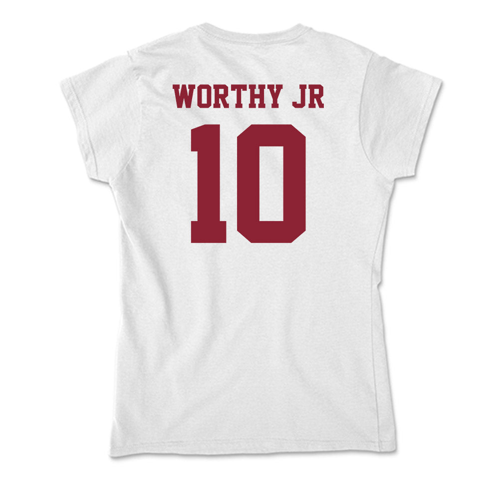 UMass - NCAA Men's Basketball : Marqui Worthy Jr - Soft Style Women’s T-Shirt-1