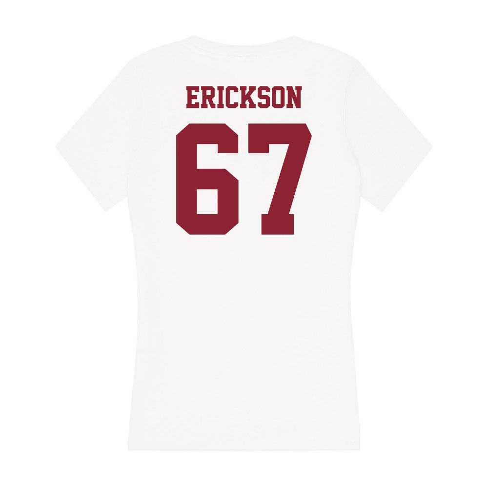 UMass - NCAA Football : Cole Erickson - Women's V-Neck T-Shirt-1