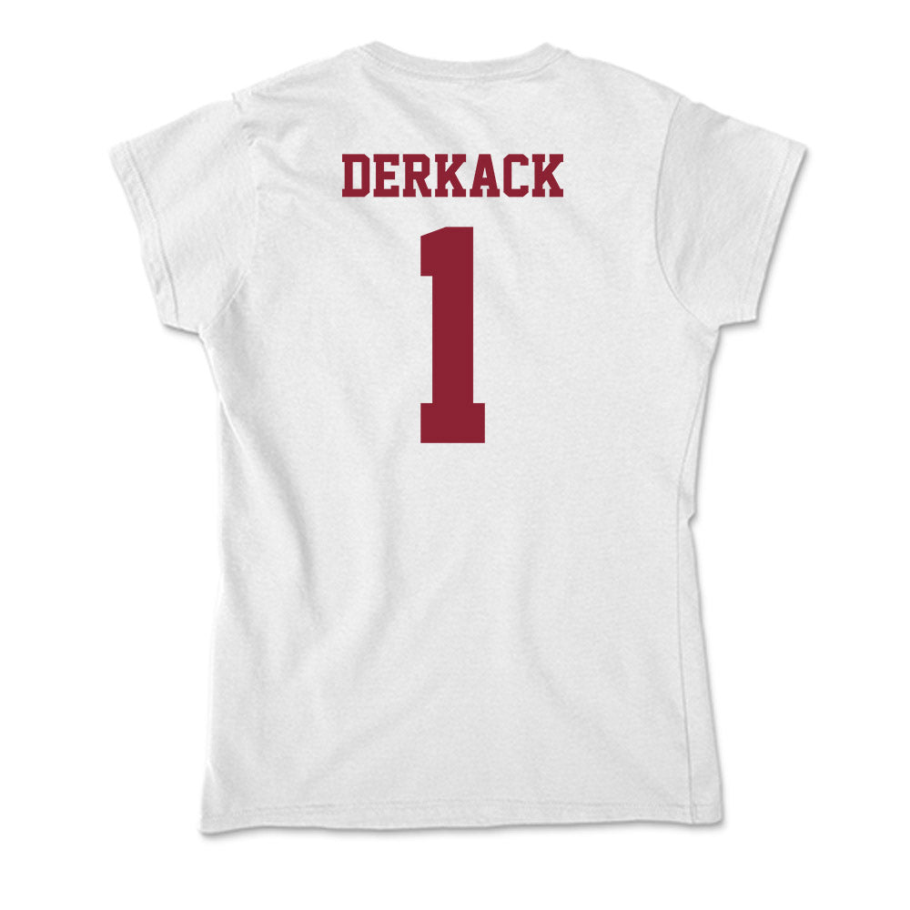 UMass - NCAA Women's Basketball : Taylor Derkack - Soft Style Women’s T-Shirt-1