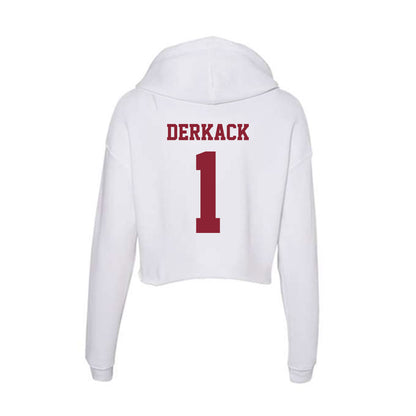  - NCAA Women's Basketball : Taylor Derkack - Women's Crop Fleece Hoodie-1