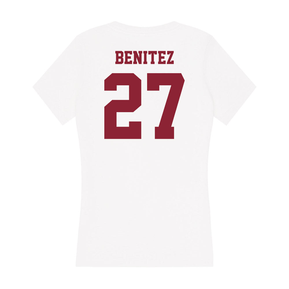 UMass - NCAA Women's Soccer : Carolina Benitez - Women's V-Neck T-Shirt-1