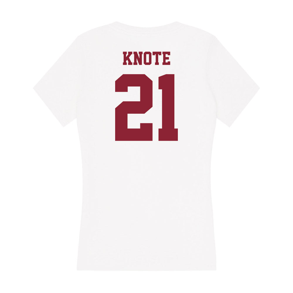 UMass - NCAA Men's Lacrosse : Matt Knote - Women's V-Neck T-Shirt-1