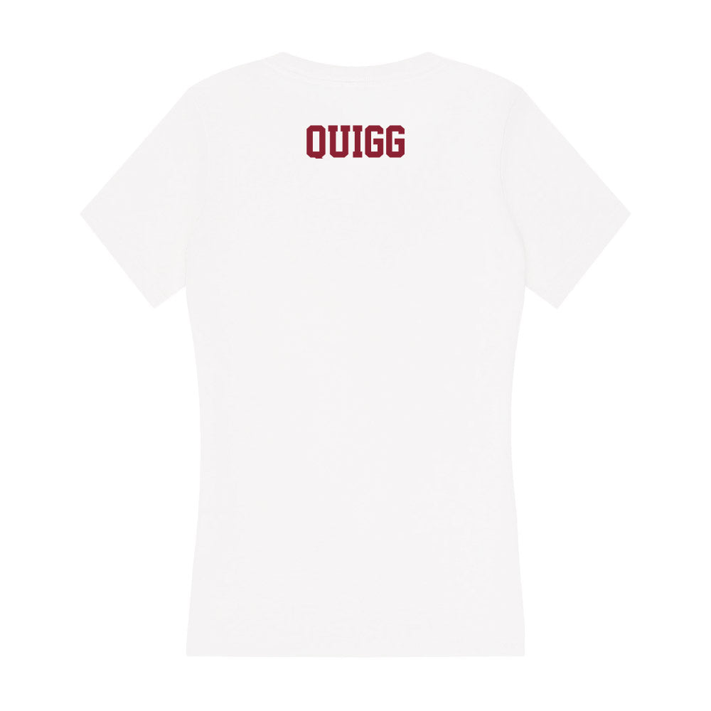 UMass - NCAA Men's Swimming & Diving : Sammy Quigg - Women's V-Neck T-Shirt-1