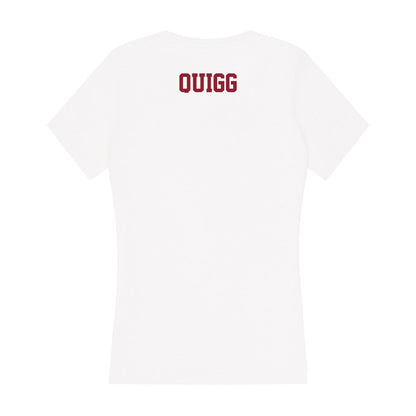 UMass - NCAA Men's Swimming & Diving : Sammy Quigg - Women's V-Neck T-Shirt-1