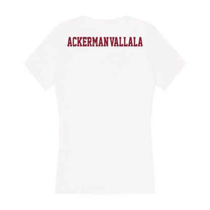 UMass - NCAA Women's Swimming & Diving : Diya Ackerman-Vallala - Women's V-Neck T-Shirt-1