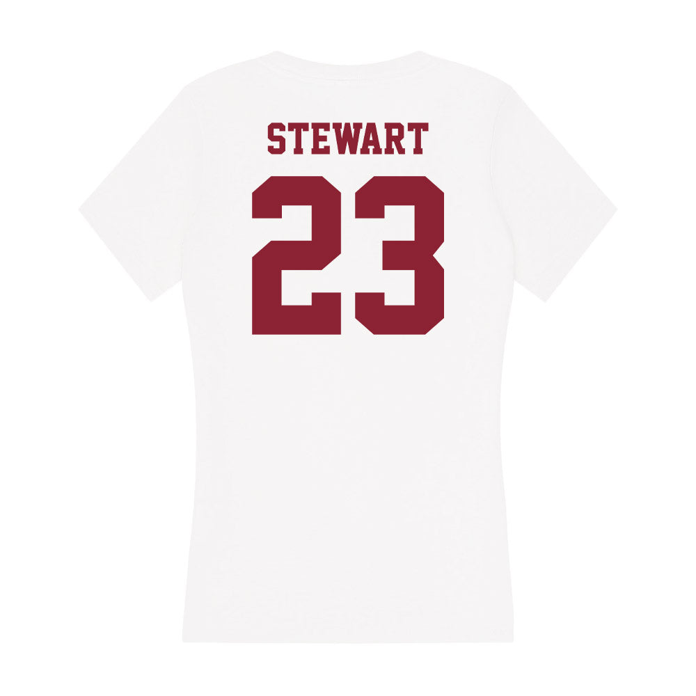 UMass - NCAA Football : Jalen Stewart - Women's V-Neck T-Shirt-1