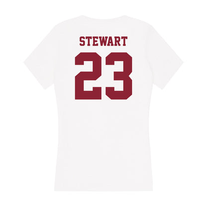 UMass - NCAA Football : Jalen Stewart - Women's V-Neck T-Shirt-1