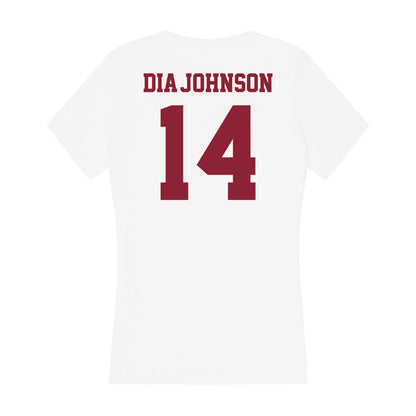 UMass - NCAA Football : Kezion Dia-Johnson - Women's V-Neck T-Shirt-1