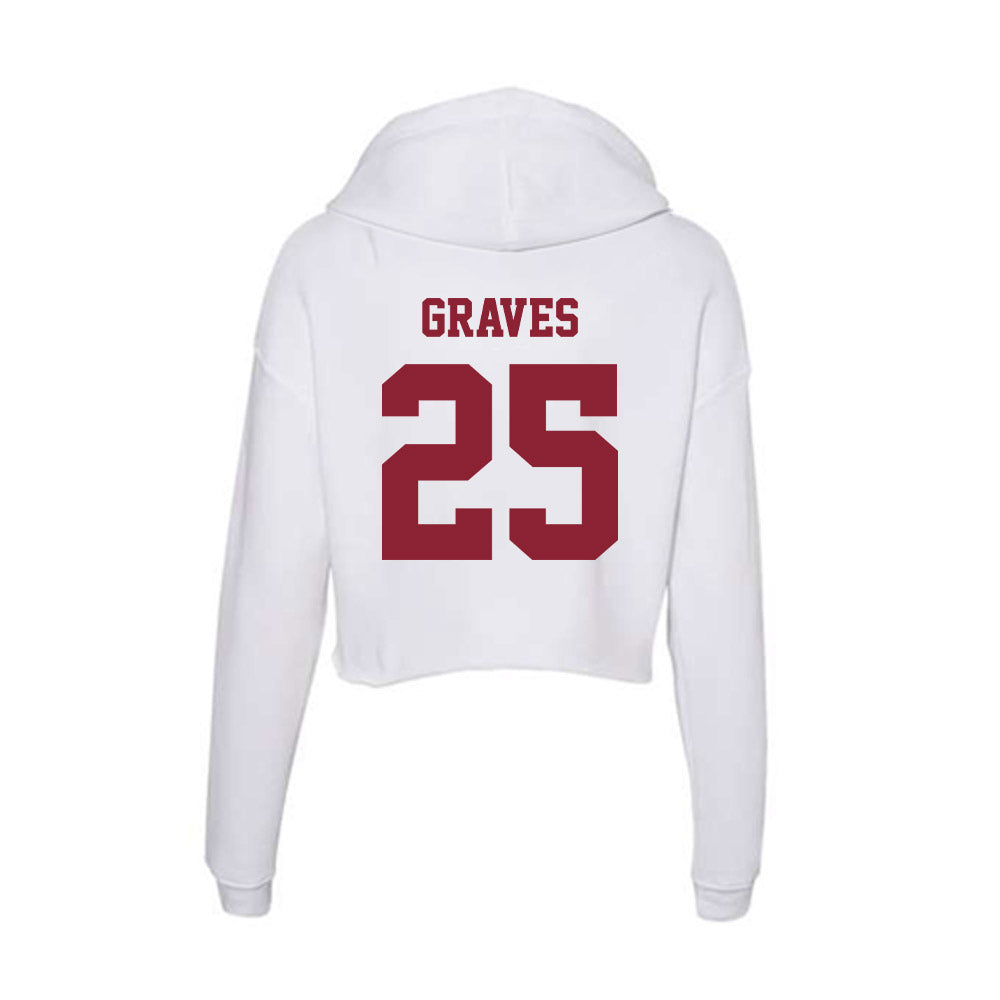  - NCAA Women's Soccer : Macy Graves - Women's Crop Fleece Hoodie-1