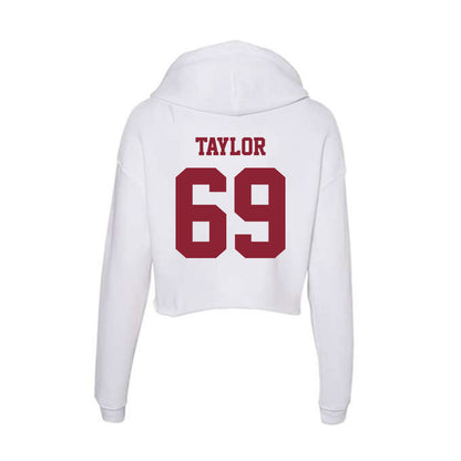 UMass - NCAA Football : Brock Taylor - Women's Crop Fleece Hoodie-1