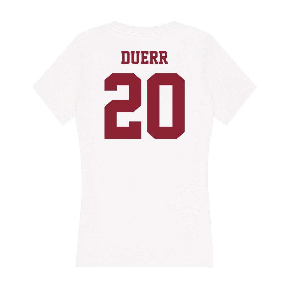 UMass - NCAA Men's Ice Hockey : James Duerr - Women's V-Neck T-Shirt-1