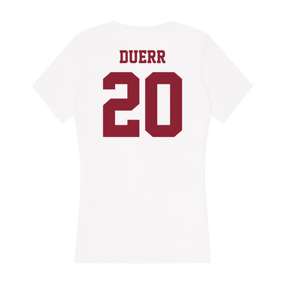 UMass - NCAA Men's Ice Hockey : James Duerr - Women's V-Neck T-Shirt-1