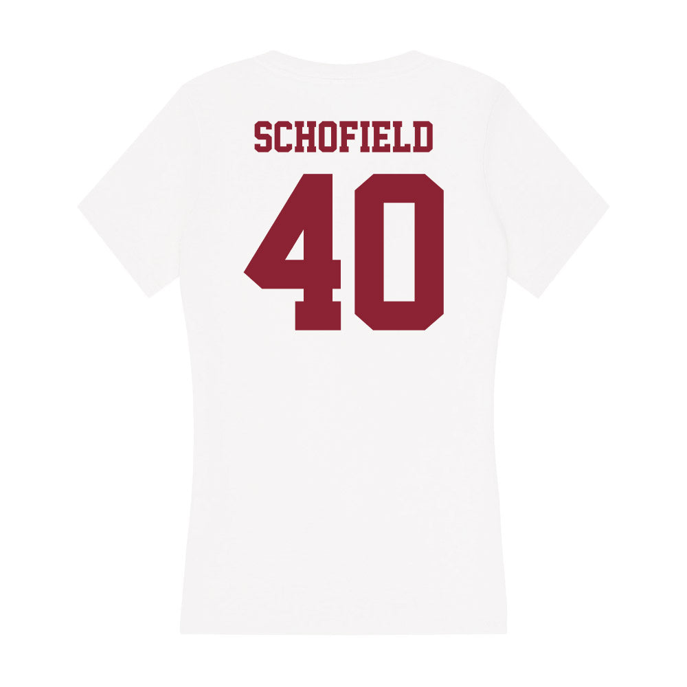 UMass - NCAA Football : Dominic Schofield - Women's V-Neck T-Shirt-1