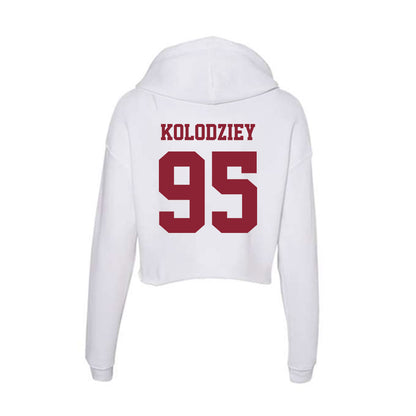  - NCAA Football : CJ Kolodziey - Women's Crop Fleece Hoodie-1